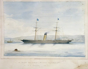 Nazer, Bowen Watson, 1842-1882 :The Panama, [New] Zealand, & Australian Royal Mail Coy's SS 'Ruahine'. 1200 tons...8 July 1867