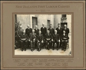 New Zealand's First Labour Cabinet, 1935 - Photograph taken by A W Schaef