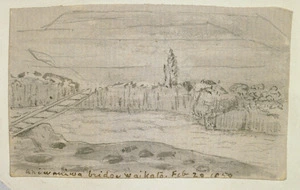 [Taylor, Richard], 1805-1873 :Aniwaniwa bridge Waikato, Feb 20 1850.