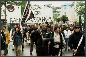 Protesters march down Victoria Avenue, Wanganui