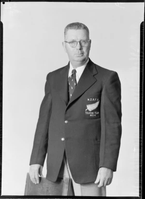 Mr A E Marslin of Otago, assistant manager of the All Blacks, New Zealand touring team of 1953-1954