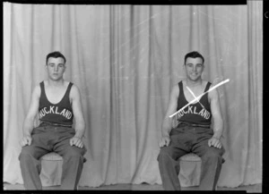 Unidentified man, New Zealand champion of 1954, representative of the Auckland Boxing Association,