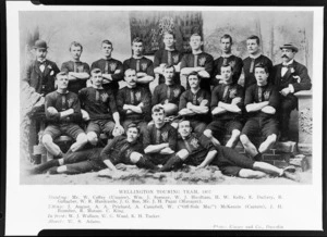 Wellington Football Rugby Union touring team of 1897 - Photograph taken by Kinsey and Co., Dunedin