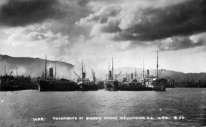Troopships at Queen's Wharf