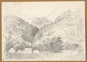 Fraser, Malcolm 1834-1900 :From the camp, foot of saddle, looking south, 17 Oct / M. Fraser [1865]