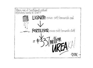 When one of Southland's natural resources turns to sh*t!! LIGNITE. noun. soft brownish coal. FERTILISER. noun. soft brown stuff = $337 million UREAka! 16 September 2010