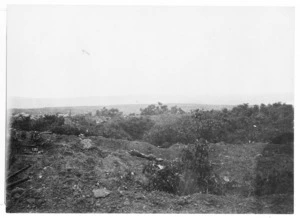 Looking across trenches at Hill 60, Gallipoli Peninsula, Turkey, during World War I