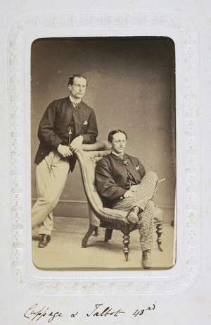 Portrait of Captain Talbot and Lieutenant Cuppage of the Forty Third Regiment