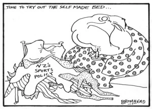 Bromhead, Peter, 1933- :Time to try out the self made bed... 28 May 1977.