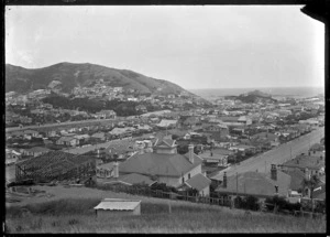 View of Island Bay looking towards the sea, 1930.