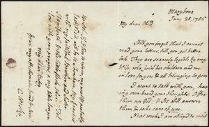 Letter from Rev Charles Wesley to Betsy Briggs