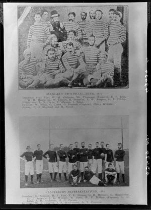 Auckland provincial rugby team, 1875, and Canterbury representatives rugby team, 1882