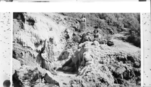 Creator unknown : Photograph of Golden Fleece Terraces at Orakei Korako