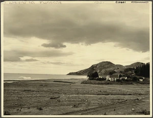 Beach scene alongside the coastal village of Tuparoa - Photograph taken by W Walker