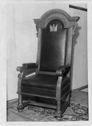 The Topical Press Agency Ltd : Photograph of parliamentary Speaker's chair