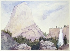 Fox, William 1812-1893 :Cap of Liberty. Yosemite. 4600 f[ee]t high, 500 f[ee]t less than 1 mile. [California, U.S.A., 1875?]