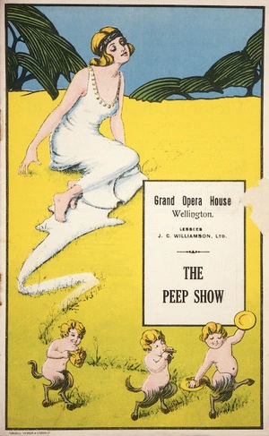 Grand Opera House Wellington :The peep show. [Tuesday, 1st May 1923. Cover].