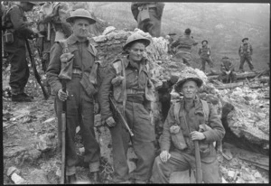 A group of New Zealanders recently fighting in Cassino, Italy