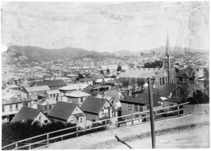 Muir and Moodie, fl 1898-1916 : Wellington from MacDonald Crescent, above Willis Street