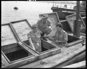 Boat which brought illegal Korean immigrants to Japan, at Shimonoseki