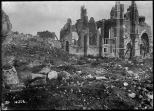 The ruins of Ypres Cathedral, Belgium