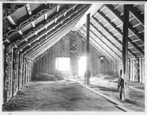 Interior of Tokanganui-A-Noho wharenui at Te Kuiti