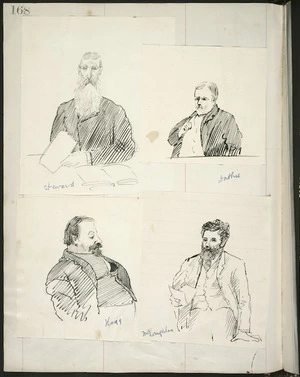 Caricatures of four parliamentarians
