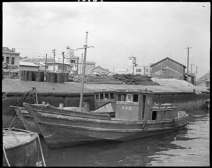 Boats which brought illegal Korean immigrants to Japan, at Shimonoseki