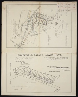 [Creator unknown] :[Roads and tunnels at Gracefield, Lower Hutt] [map with ms annotations]. Middleton, Smith & Coulter, surveyors, Wellington, [1927]