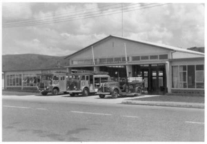 Fire engines at Upper Hutt Fire Station, Wellington