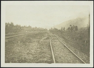 Bent railway lines after the 1929 Murchison earthquake