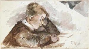 Hodgkins, Frances Mary, 1869-1947 :[Boy reading. 1880s?]