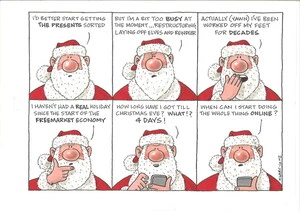 Clark, Laurence, 1949- :[Christmas stress]. 20 December 2014