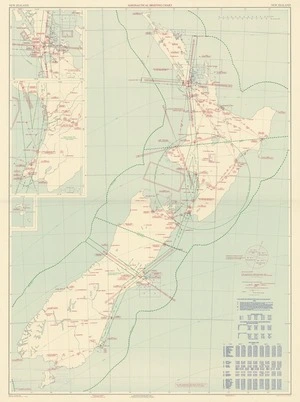 Aeronautical briefing chart, New Zealand.