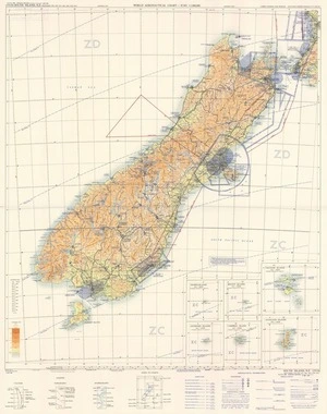 World aeronautical chart, ICAO 1:1,000,000. 3553S, South Island, N.Z. : (including 3570, 3552, 3571, 3641, 3639, and 3655).