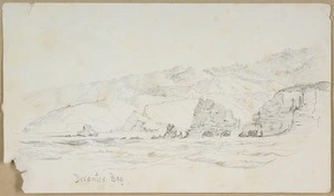 [Hodgkins, William Mathew] 1833-1898 :Decanter Bay [Akaroa. 1868 or 1869?]