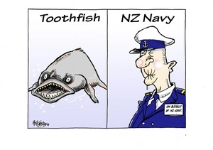 Hubbard, James, 1949- :Toothfish. NZ Navy. 23 January 2015
