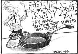 Scott, Thomas, 1947- :JOHN KEY fry pans ten time more slippery than Teflon. Selling Fast! 27 November 2014