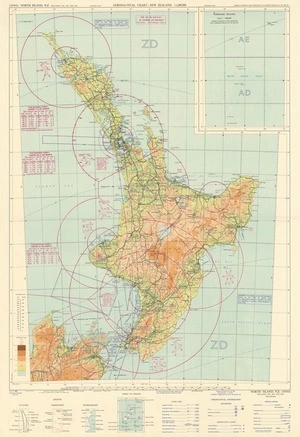 Aeronautical chart-New Zealand 1:1,000,000. 3474S, North Island, N.Z. : (including 3362, 3453, and 3474).
