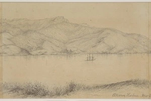 Norman, Edmund 1820-1875 :Akaroa Harbour, New Zealand [1855 or 1856?]. [Part 2]