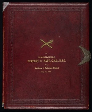 Illuminated volume presented to Herbert Hart