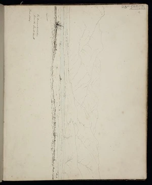 Mantell, Walter Baldock Durrant, 1820-1895 :Te Punaakotuku, from the south bank (Puna. stream). [1851-2]