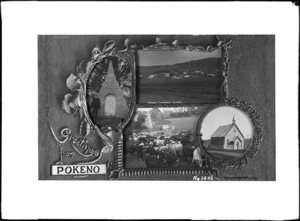 Postcard with images of Pokeno