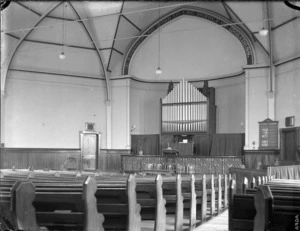 Interior view of the Vivian Street Baptist Church, Wellington