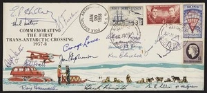 Trans-Antarctic Expedition (1955-1958). Ross Sea Committee :Commemorating the first Trans-Antarctic Crossing 1957-8 [First day cover, 20 January 1958]