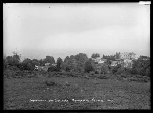 Maungakawa, looking down over the Te Waikato Sanatorium and shelters