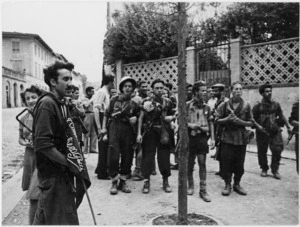 Well armed partisans in Florence, south of the Arno, on the day this part of the city fell to the Allies
