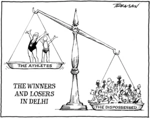 The winners and losers in Delhi. 8 October 2010