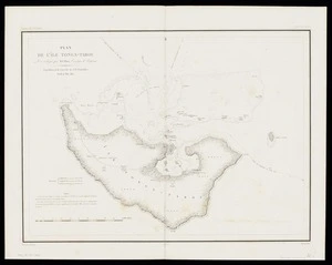 Plan de l'ille Tonga-Tabou [map]. Leve et drefse par M E Paris, Enseigne de vaisseau. Expedition de la Corvette de S.M. l'Astrolabe, Avril et Mai 1827