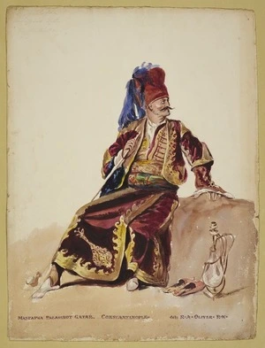 Oliver, Richard Aldworth, 1811-1889 :Mastapha Palassnot Gatar. Constantinople. Del. R. A. Oliver R. N. [ca 1840?]